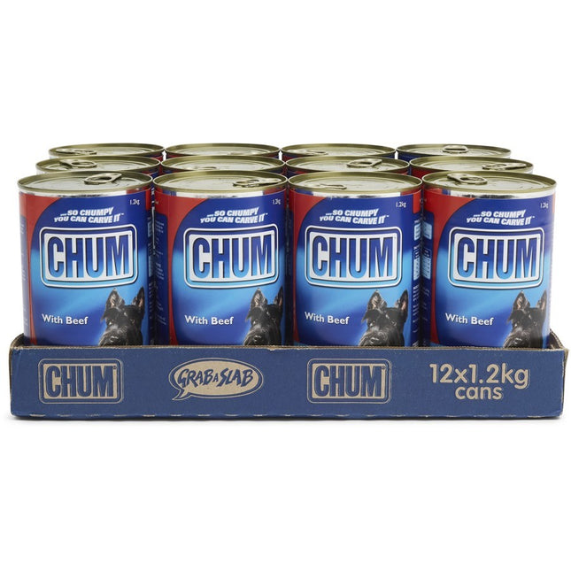 CHUM DOG FOOD CANS BEEF 12 CANS 1.2KG