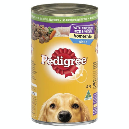 PEDIGREE DOG FOOD CANS 12 CANS 1.2KG
