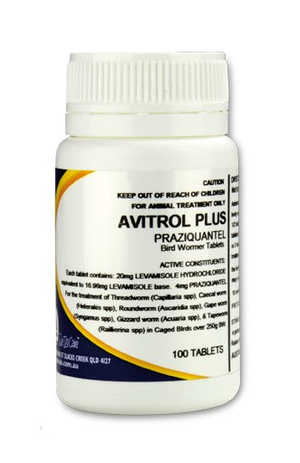 MAVLAB AVITROL PLUS BIRD WORM 100 TABS