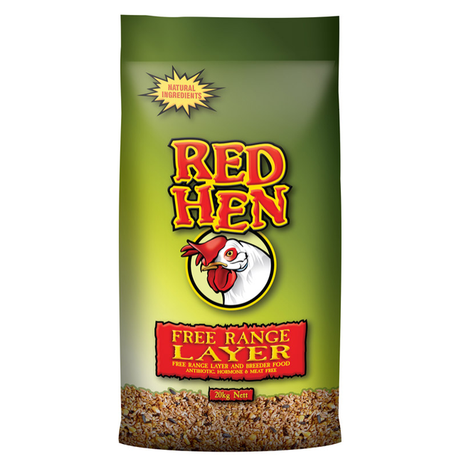 LAUCKE MILLS RED HEN FREE RANGE LAYER 20KG (GREEN BAG) 