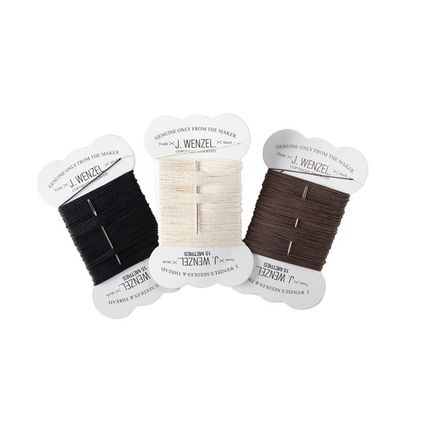 BRAIDING THREAD W/NEEDLE 15MT BROWN, WHITE, BLACK