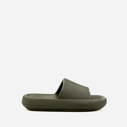 MENS SOFTY SLIDE KHAKI SIZE 10 [SZ:10 COL:KHAKI]