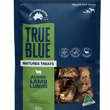 TRUE BLUE AUSSIE LAMB LUNG 50GM