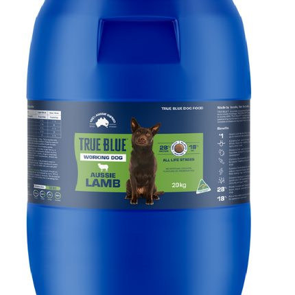 SN TRUE BLUE WORKING DOG LAMB BARRELL 20KG