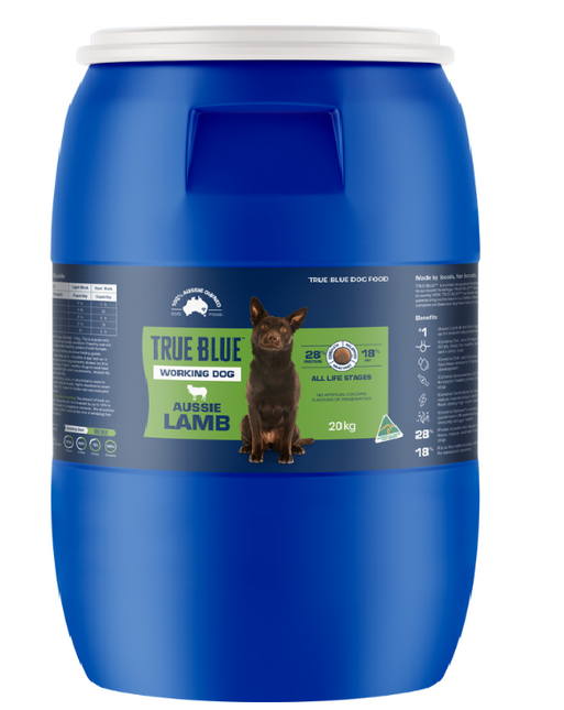 SN TRUE BLUE WORKING DOG LAMB BARRELL 20KG