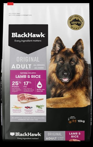 BLACKHAWK ADULT SMALL BREED LAMB AND RICE 10KG