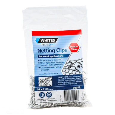NETTING CLIPS 16MM X 2 500PK