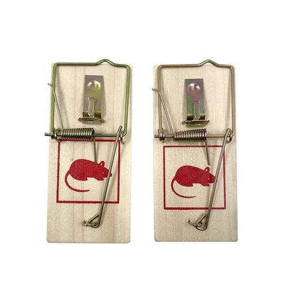 WOODEN MOUSE TRAP 2 PK SMALL