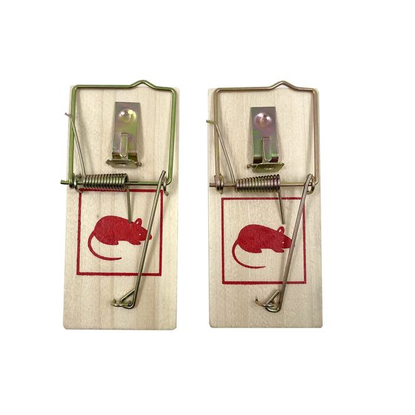 WOODEN MOUSE TRAP 2 PK SMALL