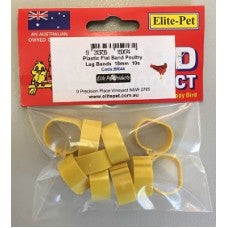 PLASTIC FLAT BAND POULTRY LEG BANDS 18MM 10S