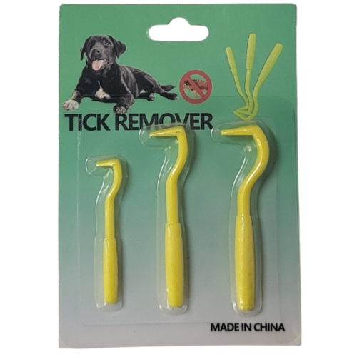 PLASTIC TICK REMOVER PKT 3
