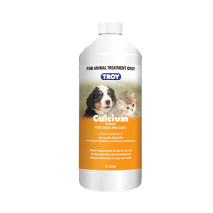 TROY CALCIUM SYRUP 1LT FOR CATS AND DOGS