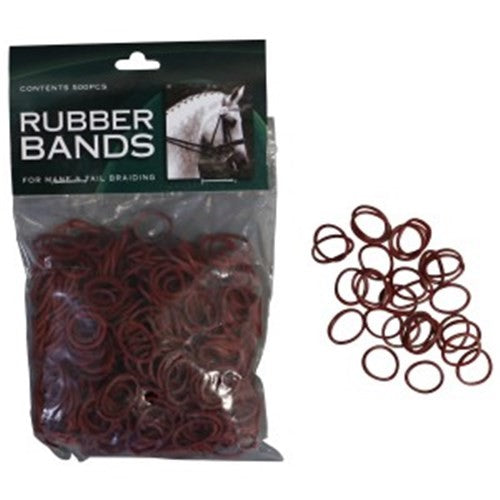 RUBBER BANDS 500PK BLACK, BROWN, WHITE