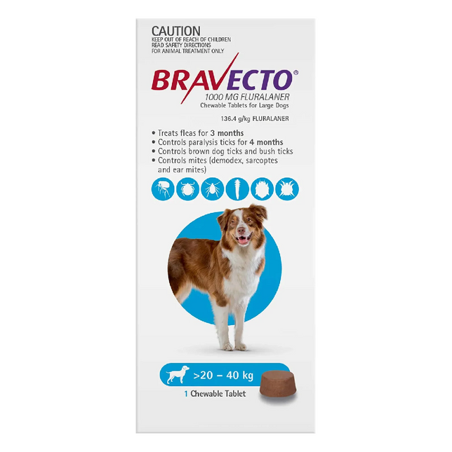 BRAVECTO SINGLE CHEW 20-40KG