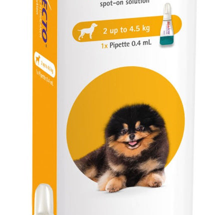 BRAVECTO SPOT ON DOG 2- 4.5KG YELLOW