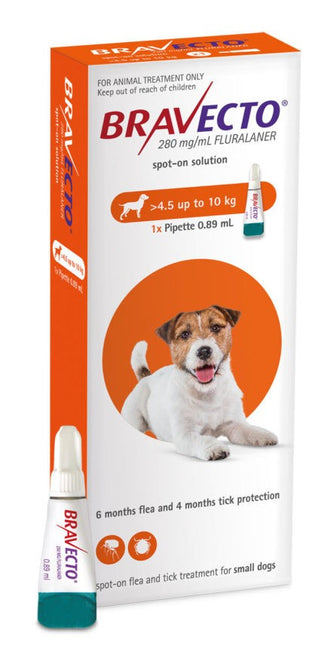BRAVECTO SPOT ON DOG 4.5 - 10KG ORANGE