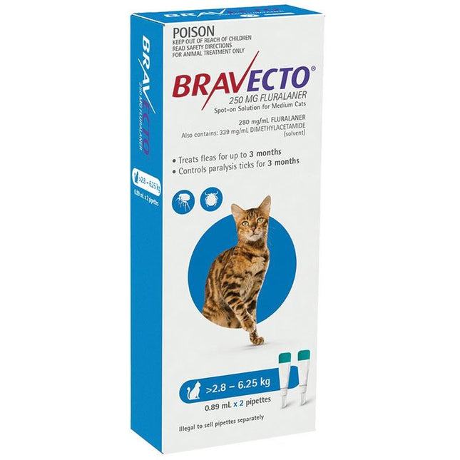 BRAVECTO SPOT ON CAT 2.8-6.25KG
