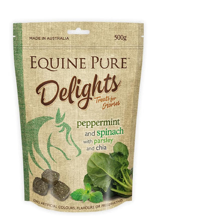 EQUINE PURE DELIGHT PEPPERMINT/SPINACH 500GR