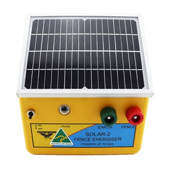 THUNDERBIRD SOLAR FENCE ENERGISER WITH BATTERY 2KM