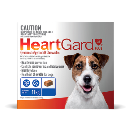 HEARTGUARD PLUS BLUE SMALL 0 TO 11KG 6 PACK