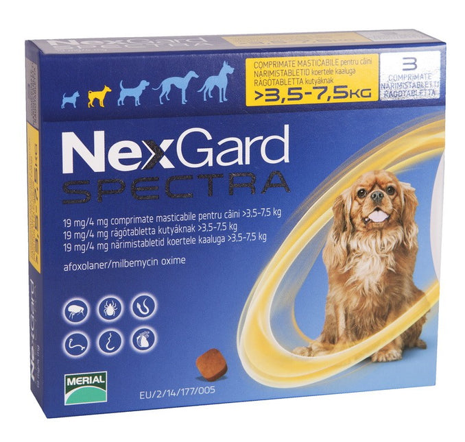 NEXGARD SPECTRA DOGS 3.6-7.5KG 3PK