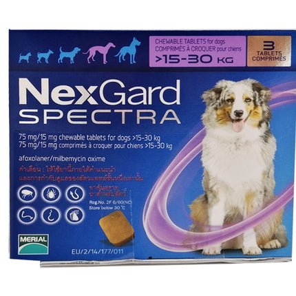 NEXGARD SPECTRA 15.1KG TO 30KG 3 PACK