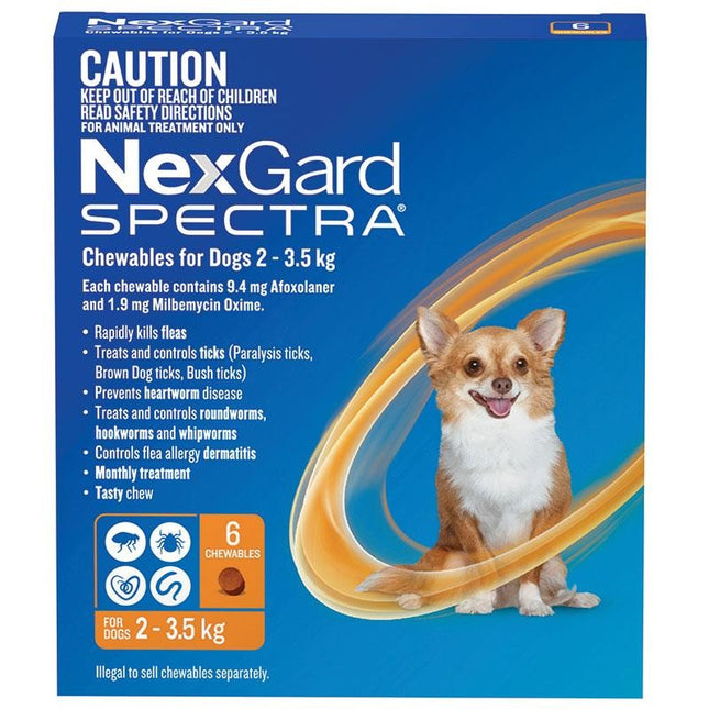 NEXGARD SPECTRA DOG 2-3.5KG 6PK