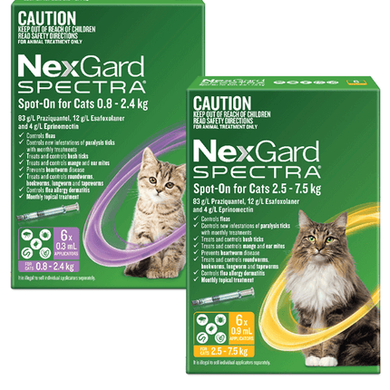 NEXGARD SPECTRA CATS 2.5 - 7.5KG 3PK