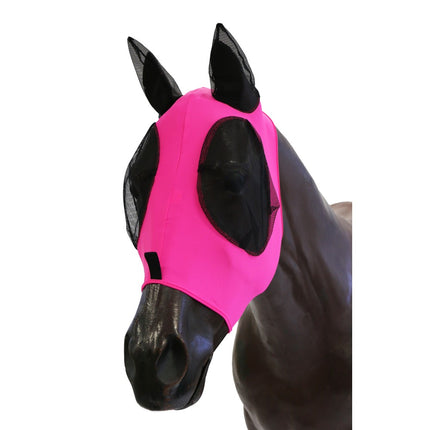 KOOL MASTER LYCRA PULL ON FLY MASK PONY PINK/BLACK