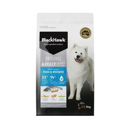 BLACKHAWK ADULT FISH AND POTATO 3KG