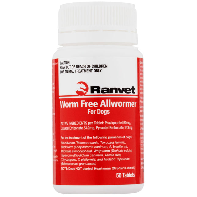 RANVET ALL WORMER LARGE DOGS 25 X 25KG