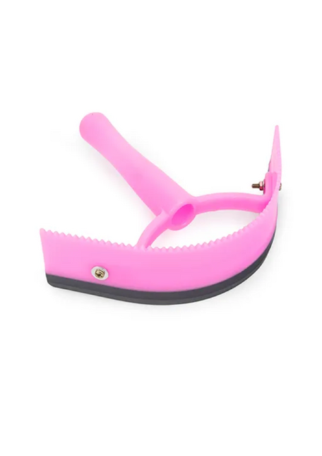 2 IN 1 SWEAT SCRAPER/CURRY COMB- GYPK [COL:GREY/PINK]
