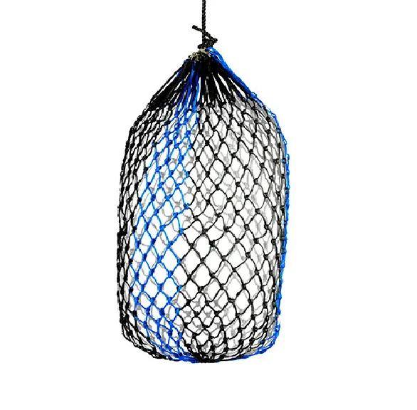 HAY NET SLOW FEEDER - 90CM 5CM BLACK AND BLUE
