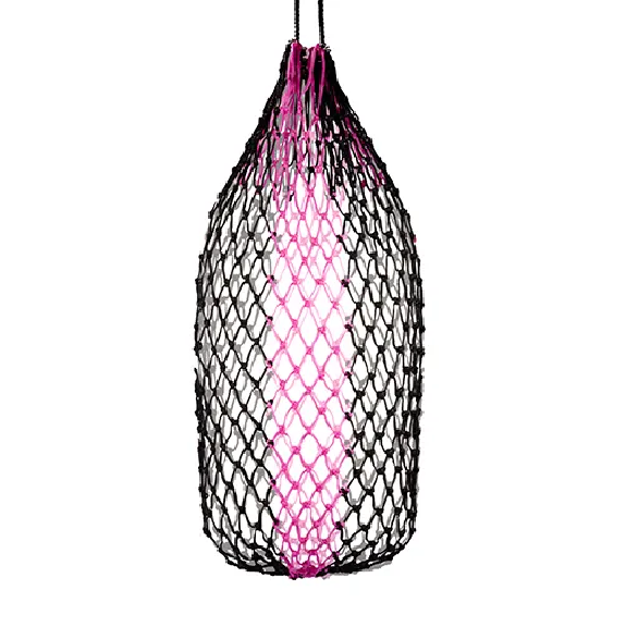 HAY NET SLOW FEEDER - 90CM 5CM BLACK AND PINK