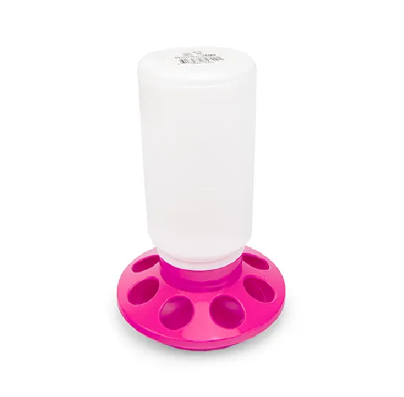 POULTRY FEEDER - 1KG PINK