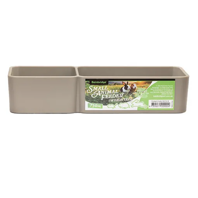 SMALL ANIMAL FEEDER BOWL DOUBLE - RECTANGULAR